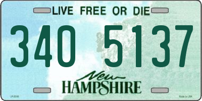 NH license plate 3405137
