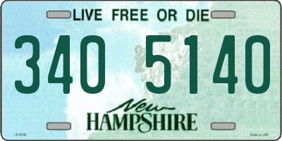 NH license plate 3405140