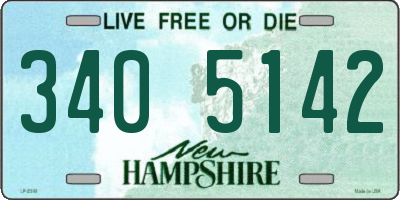 NH license plate 3405142