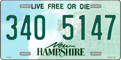 NH license plate 3405147