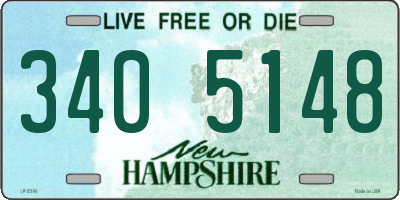 NH license plate 3405148