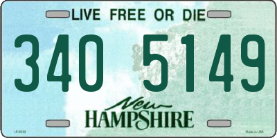 NH license plate 3405149