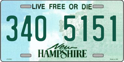 NH license plate 3405151