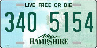 NH license plate 3405154