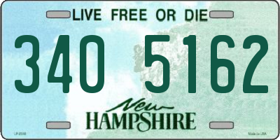 NH license plate 3405162