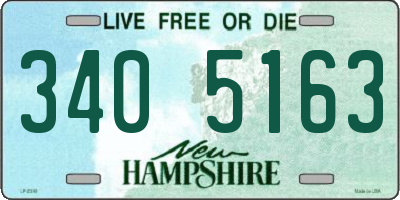 NH license plate 3405163