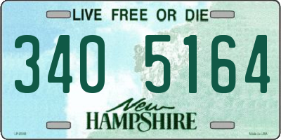 NH license plate 3405164