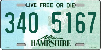 NH license plate 3405167