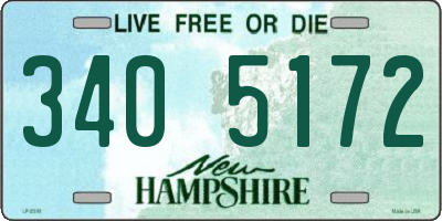 NH license plate 3405172