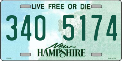 NH license plate 3405174