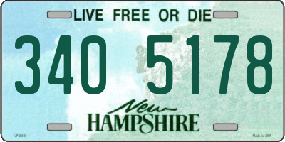 NH license plate 3405178
