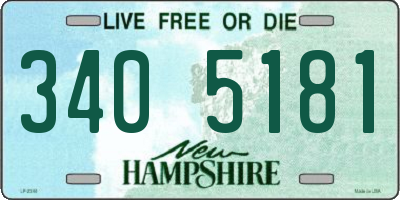 NH license plate 3405181
