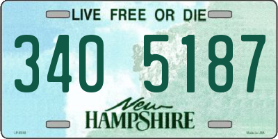 NH license plate 3405187