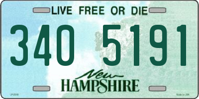 NH license plate 3405191