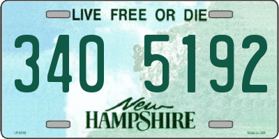 NH license plate 3405192