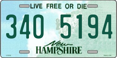 NH license plate 3405194