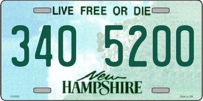 NH license plate 3405200