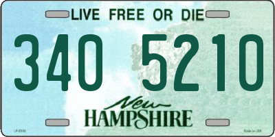 NH license plate 3405210