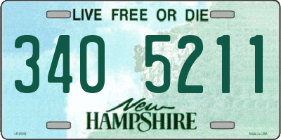 NH license plate 3405211