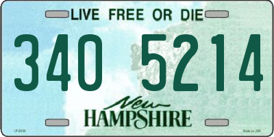 NH license plate 3405214