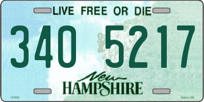 NH license plate 3405217