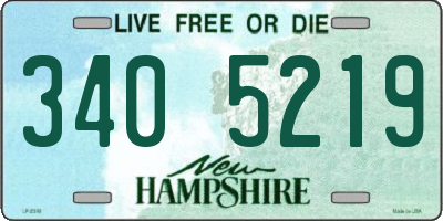 NH license plate 3405219