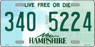 NH license plate 3405224