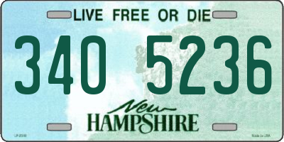 NH license plate 3405236
