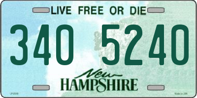 NH license plate 3405240
