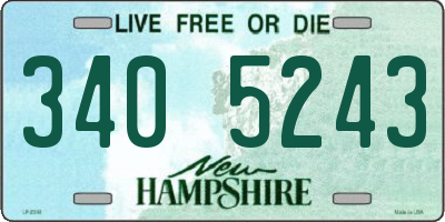 NH license plate 3405243