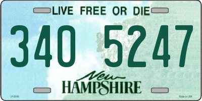 NH license plate 3405247