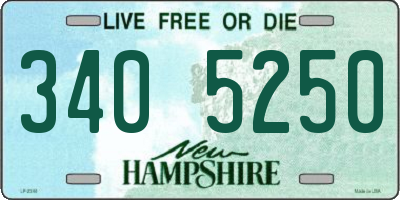 NH license plate 3405250