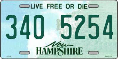 NH license plate 3405254