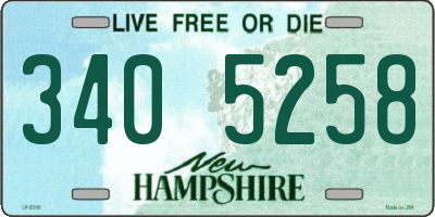 NH license plate 3405258
