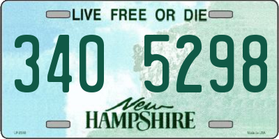 NH license plate 3405298