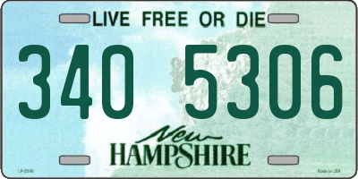 NH license plate 3405306