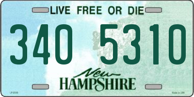 NH license plate 3405310