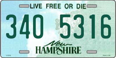NH license plate 3405316