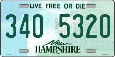 NH license plate 3405320