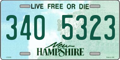 NH license plate 3405323