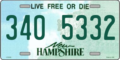 NH license plate 3405332