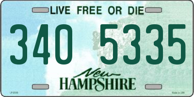 NH license plate 3405335
