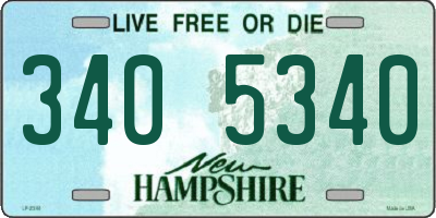 NH license plate 3405340