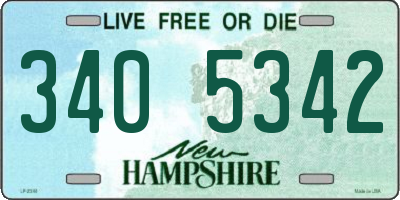 NH license plate 3405342