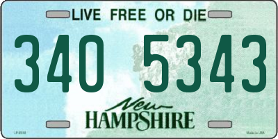 NH license plate 3405343