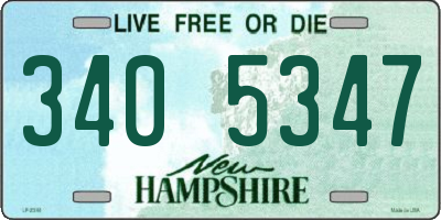 NH license plate 3405347