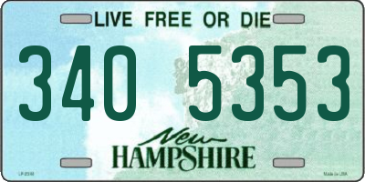 NH license plate 3405353