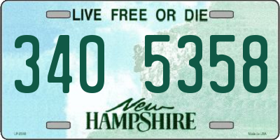 NH license plate 3405358