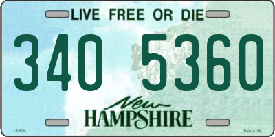 NH license plate 3405360