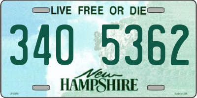 NH license plate 3405362